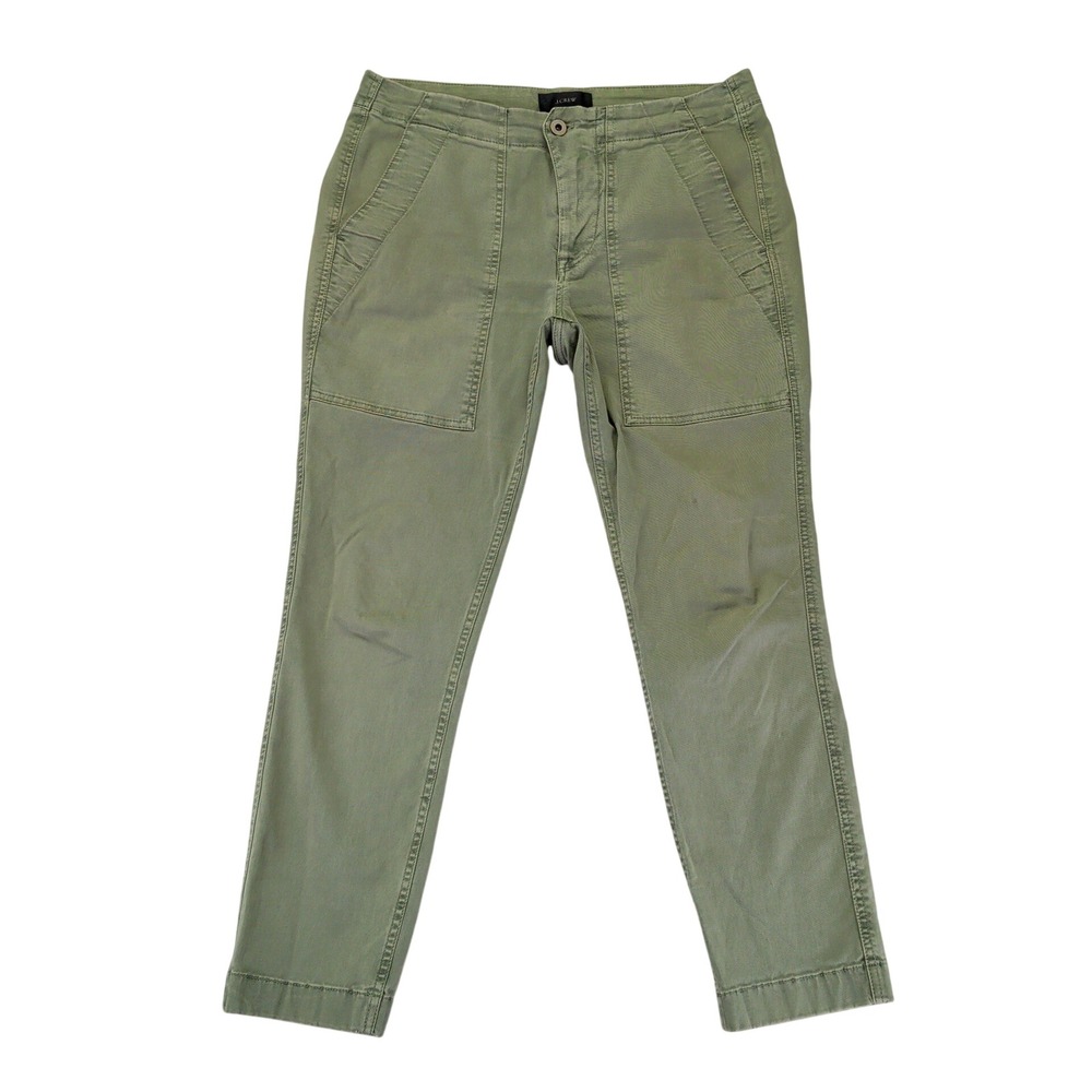 J.Crew Olive‎ Green Utility Patch Pocket Slim Tapered Field Pants C0487 Womens 6